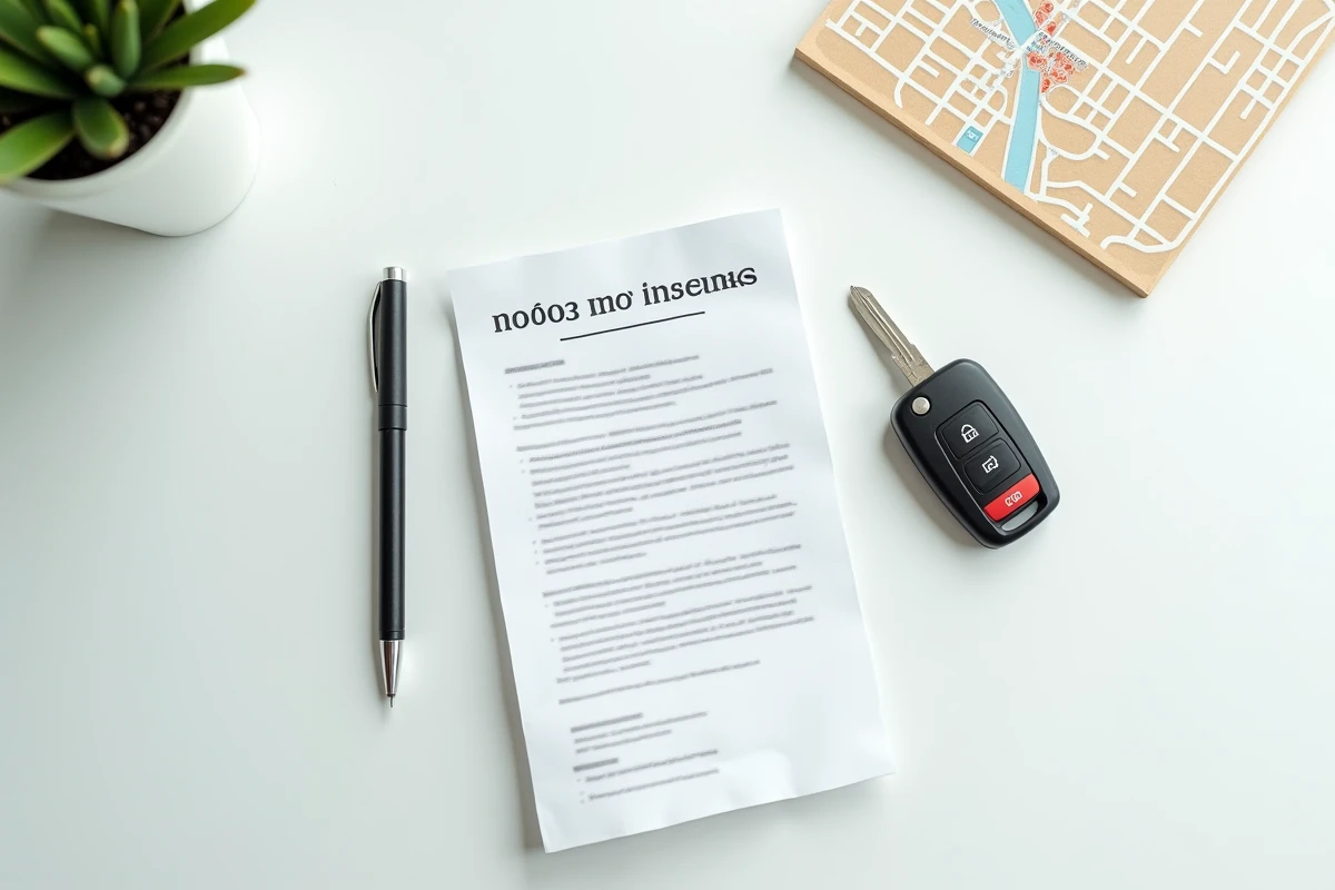 Clé de voiture et contrat d'assurance posés sur un bureau illustrant les enjeux de la ZFE annulée
