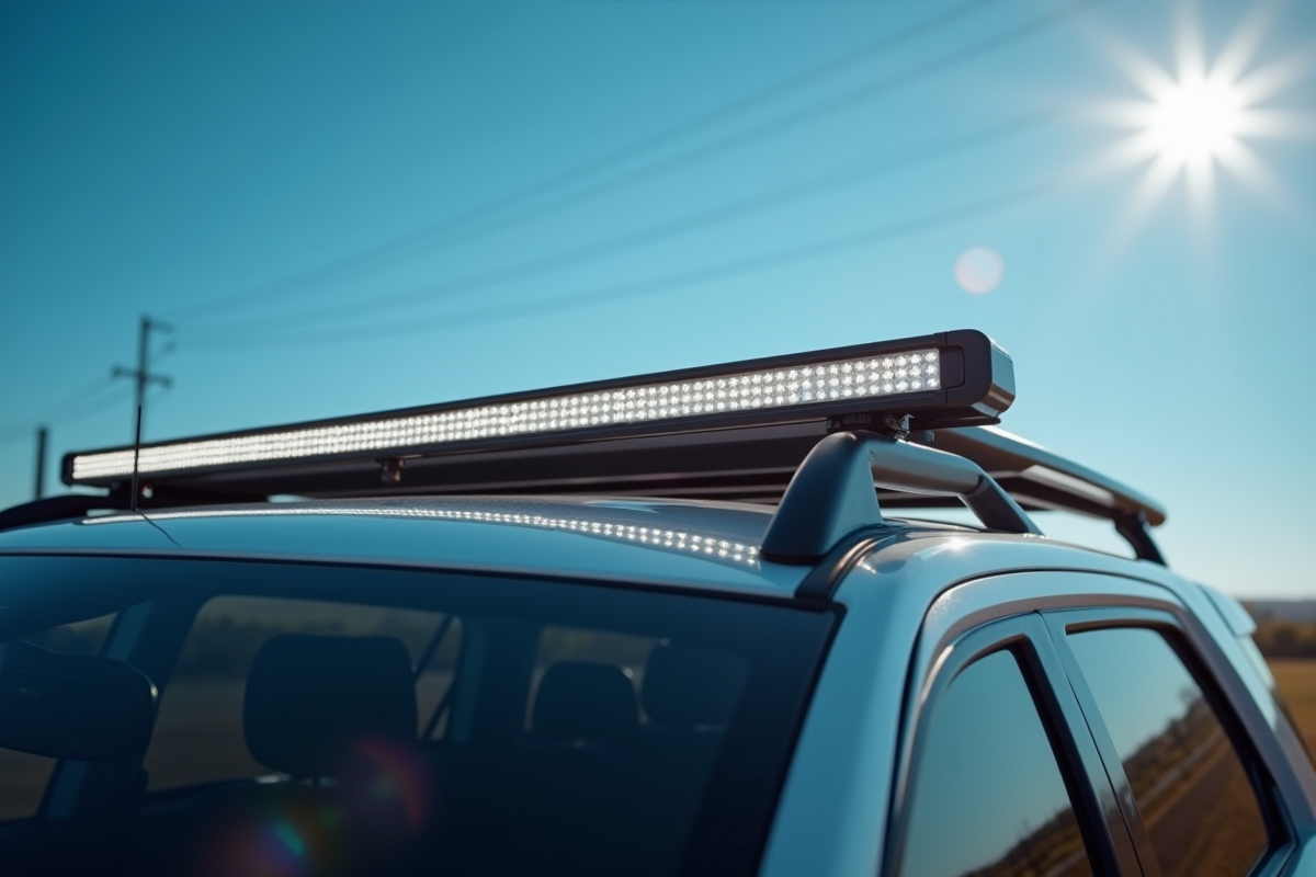 Barre lumineuse LED sur le toit d