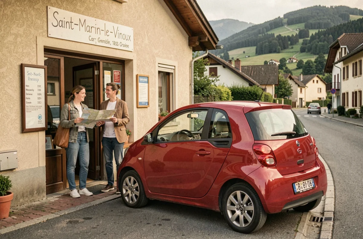 Agence Rent A Car à Saint-Martin-le-Vinoux avec une conseillère accueillant des clients
